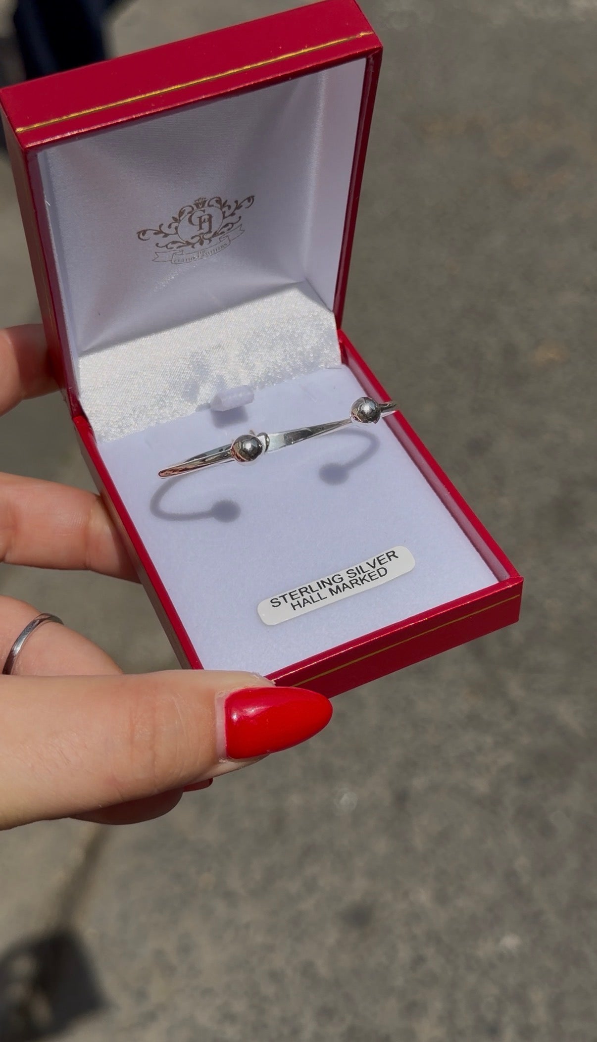 Children’s Sterling Silver ID Torc Bangle