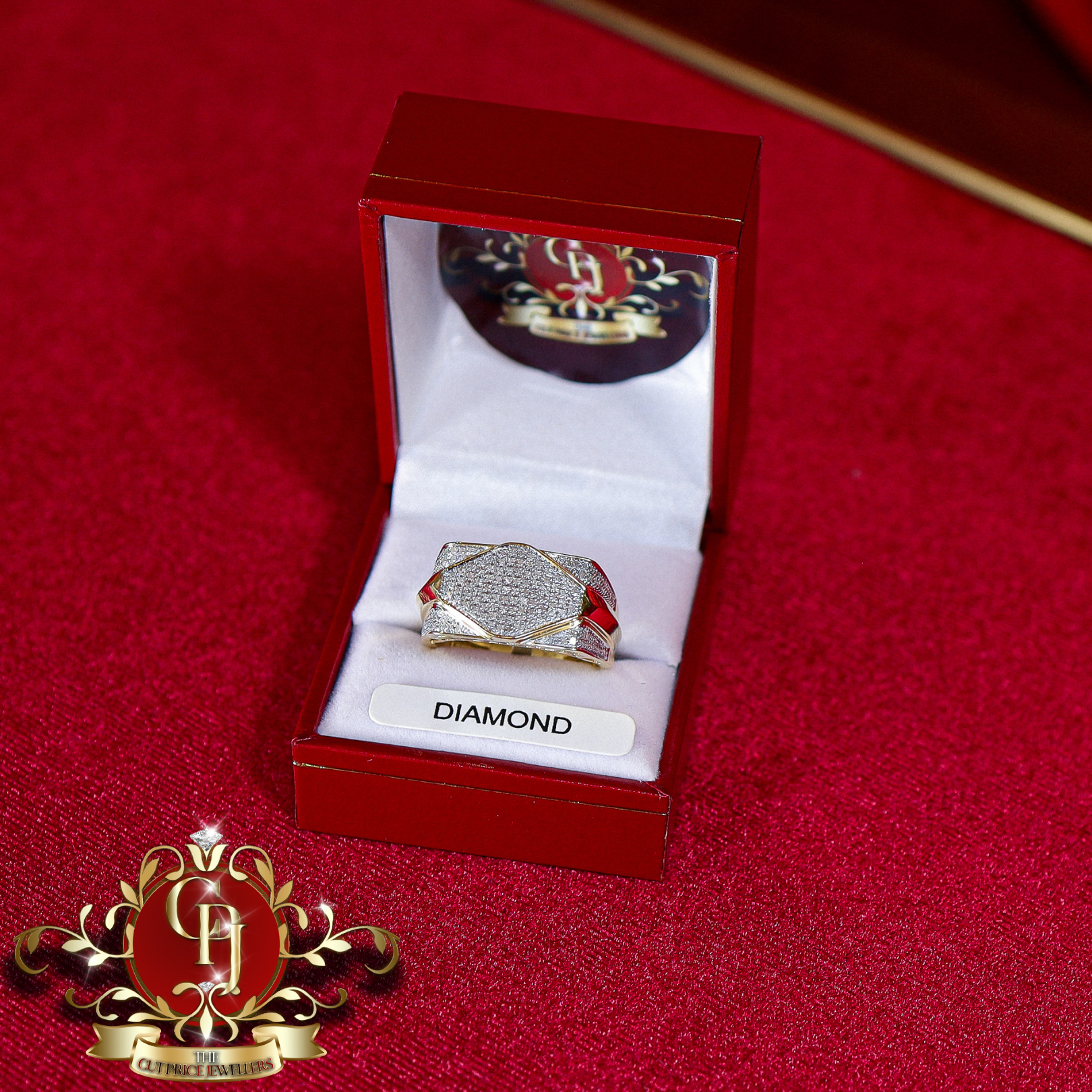 10ct Gold Ring with 1ct Genuine Diamonds