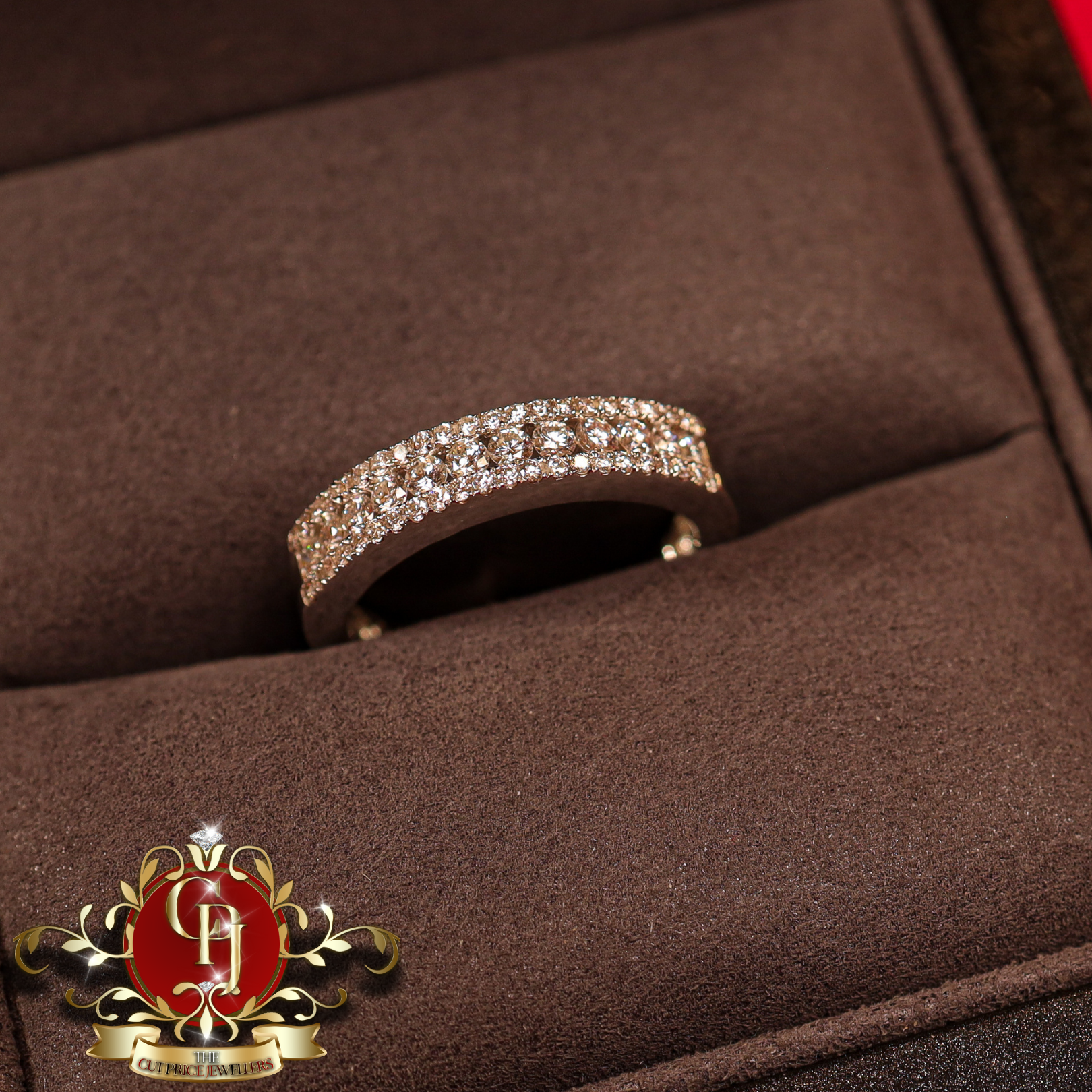 14ct White Gold Ring with 1.25ct Genuine Diamonds