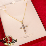 9ct Gold Cross with Cubic Zirconia