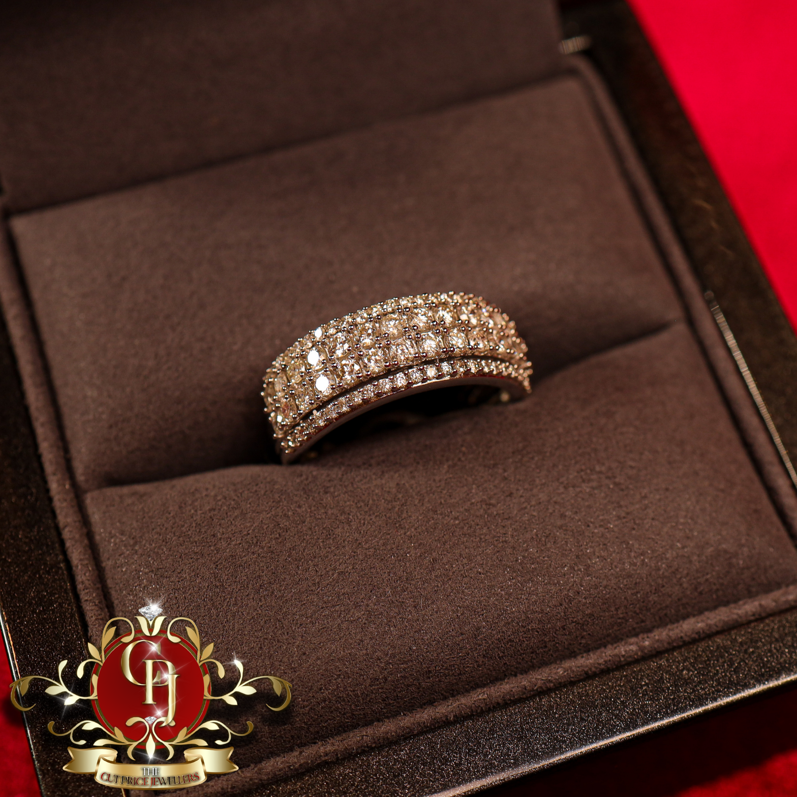 14ct White Gold Ring with 1ct Genuine Diamonds