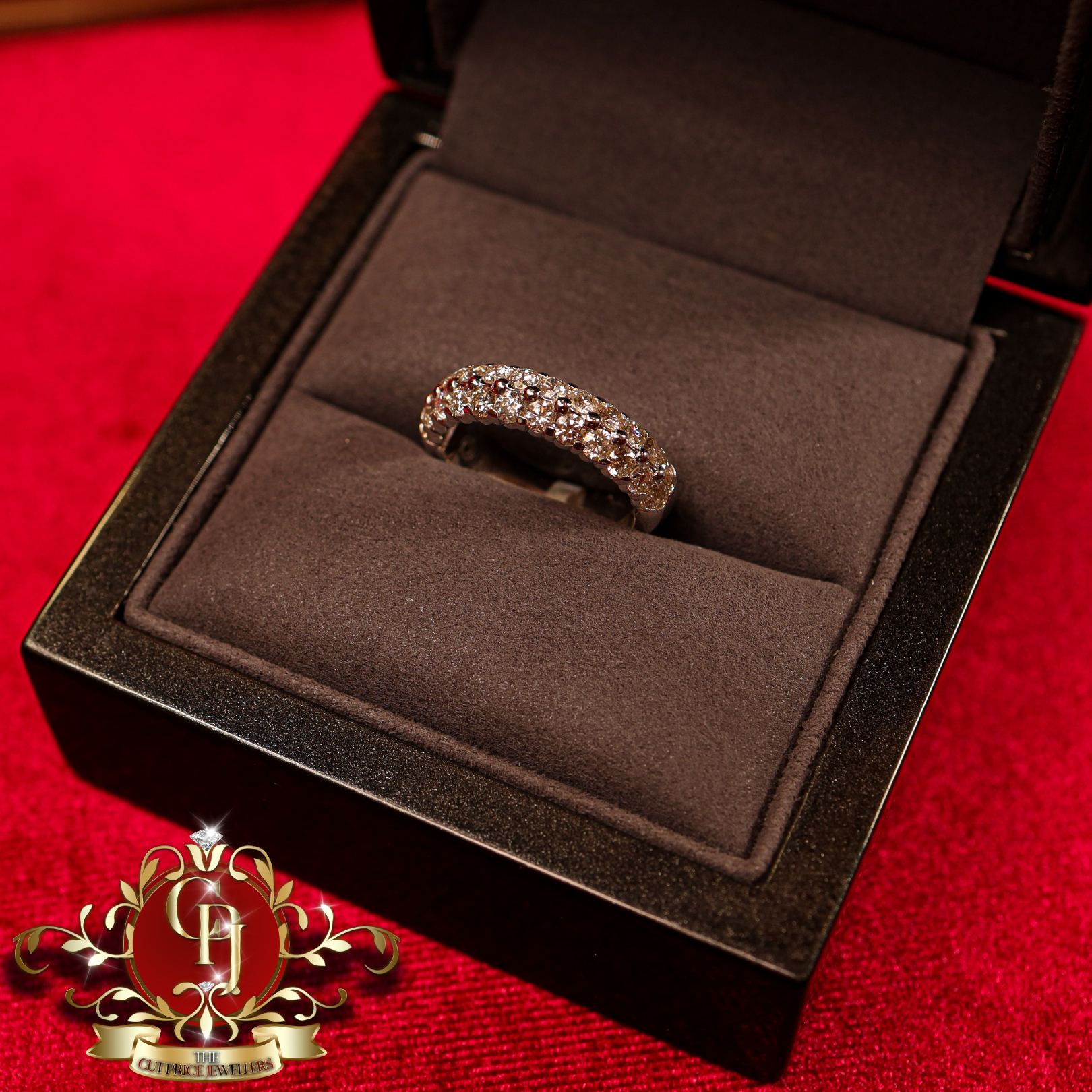 14ct White Gold Ring with 1.25ct Genuine Diamonds