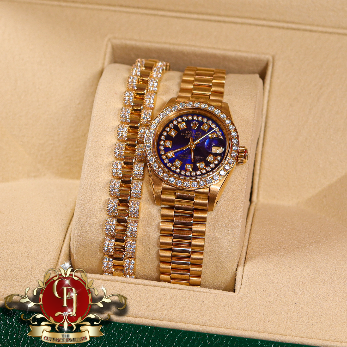 26MM Ladies Rolex Watch - Gold Presidential Strap - The Cut Price Jewellers