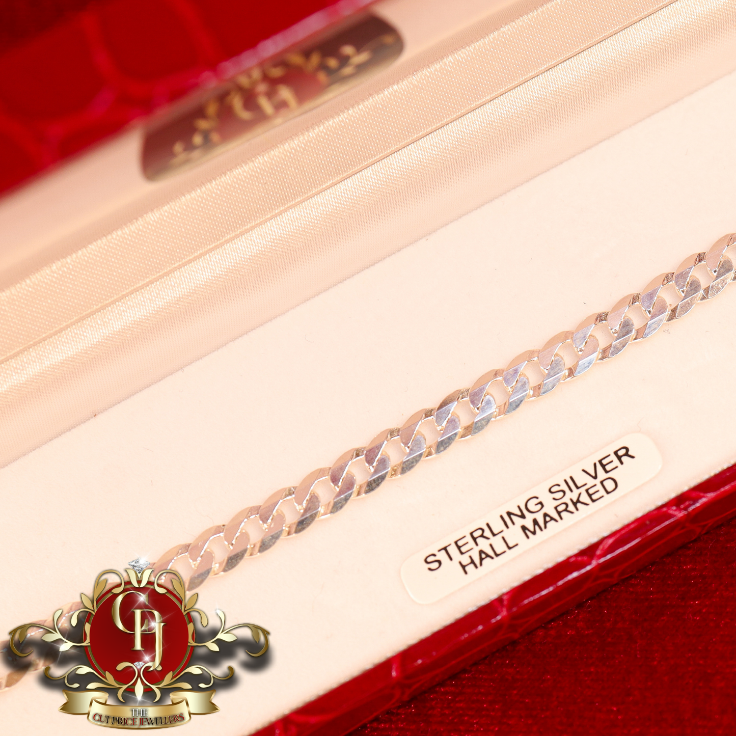 Sterling Silver Flat Curb Bracelet | The Cut Price Jewellers