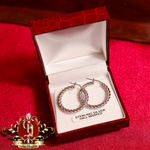 Sterling Silver Twist Hoop Earrings