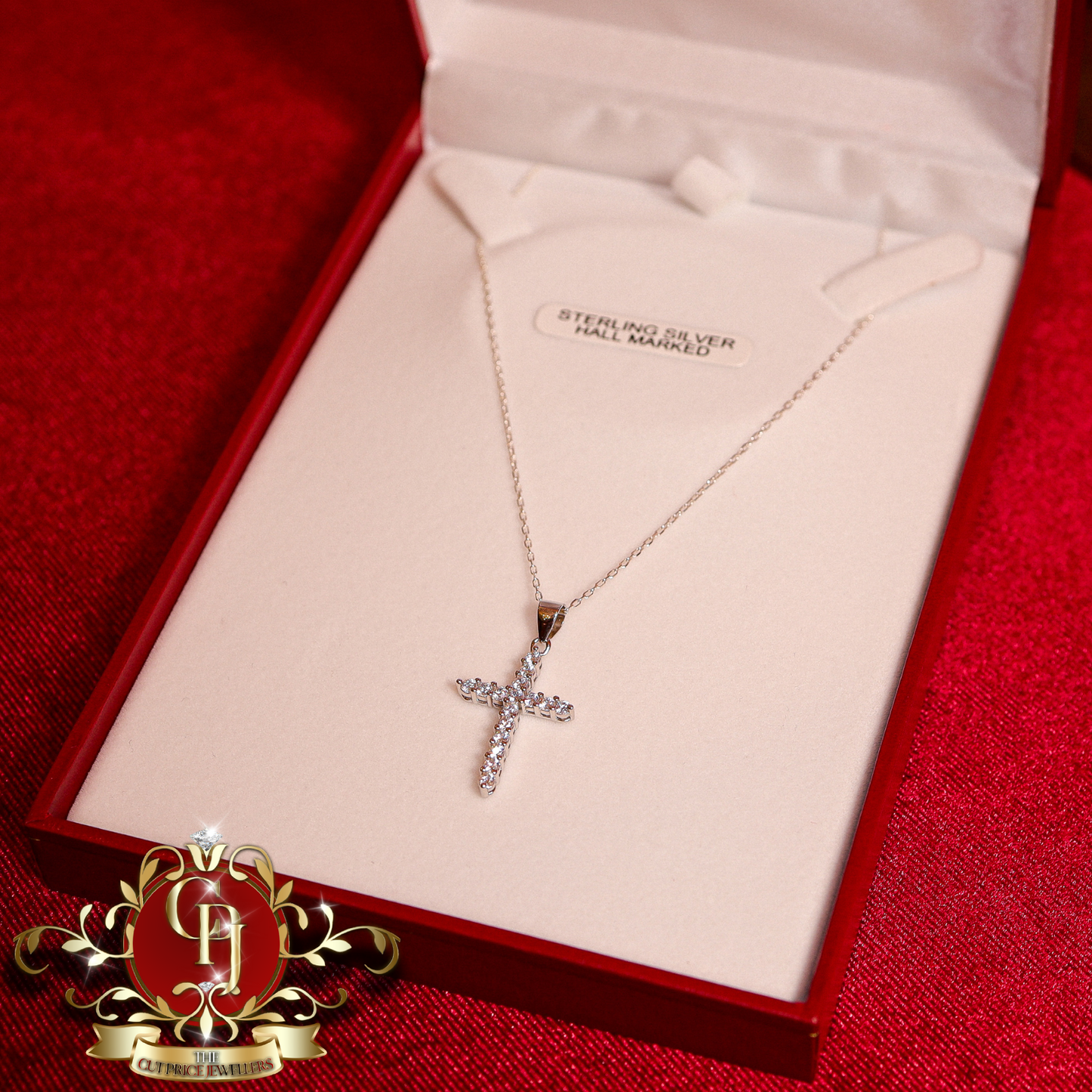 "Vivian" Cross with Cubic Zirconia | The Cut Price Jewellers