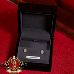 10ct White Gold Oval Studs with 0.25ct Genuine Diamonds