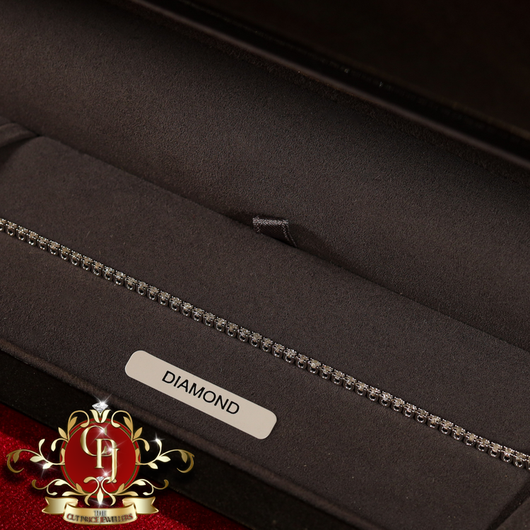 10ct White Gold Tennis Bracelet with 1ct Genuine Diamonds