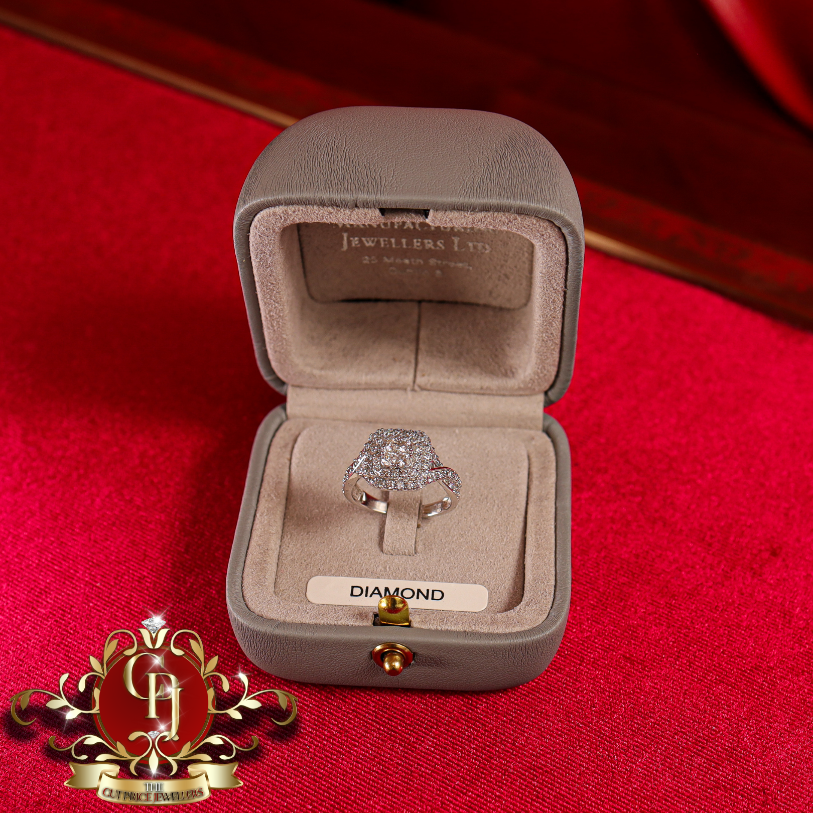 10ct White Gold Ring with 1ct Genuine Diamonds