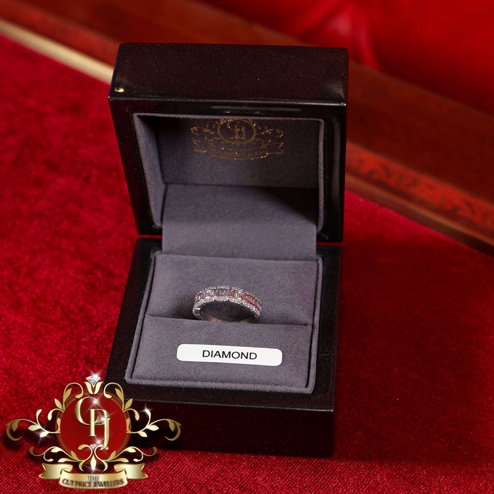 14ct White Gold Ring with 0.5ct Genuine Diamonds