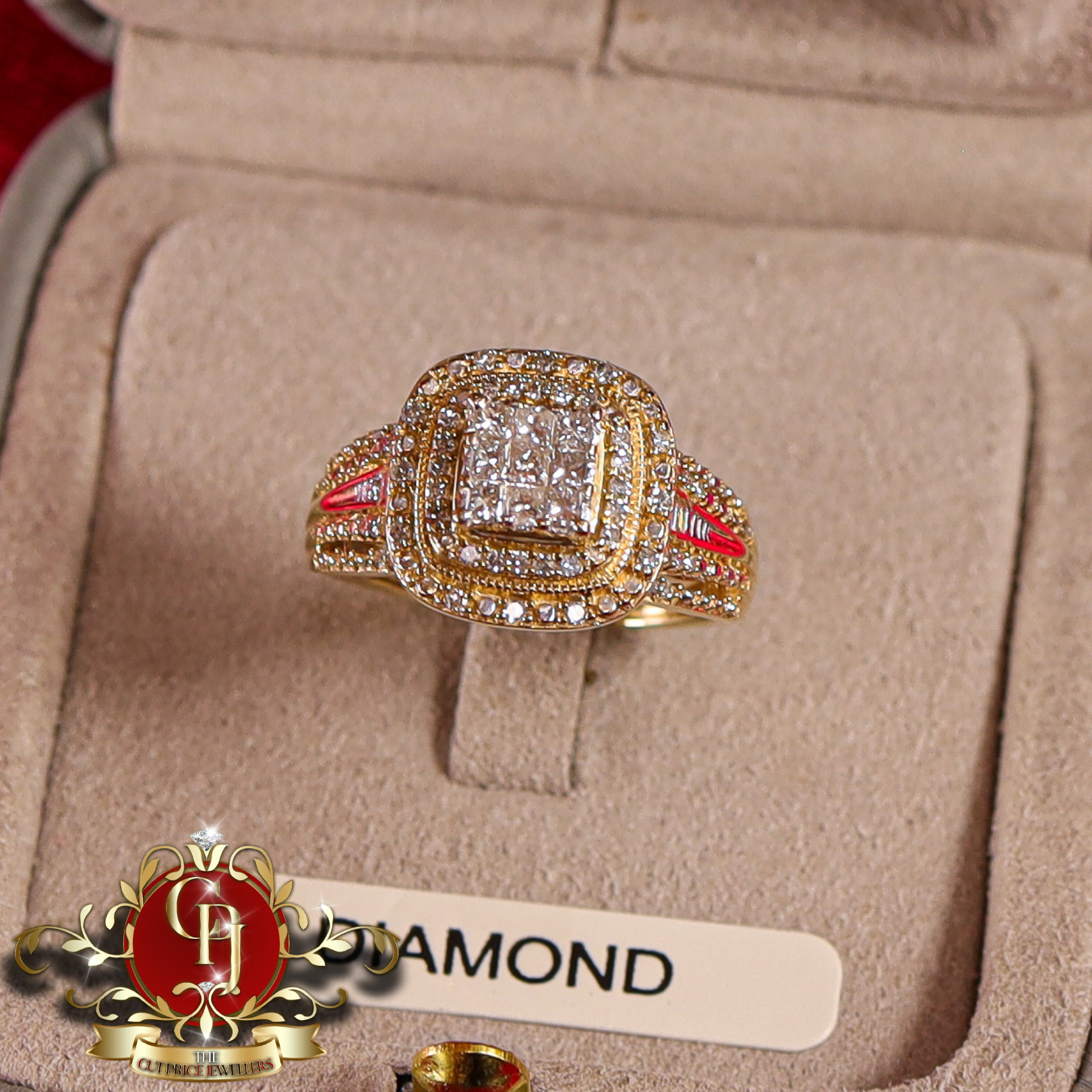 14ct Gold Ring with 0.5ct Genuine Diamonds