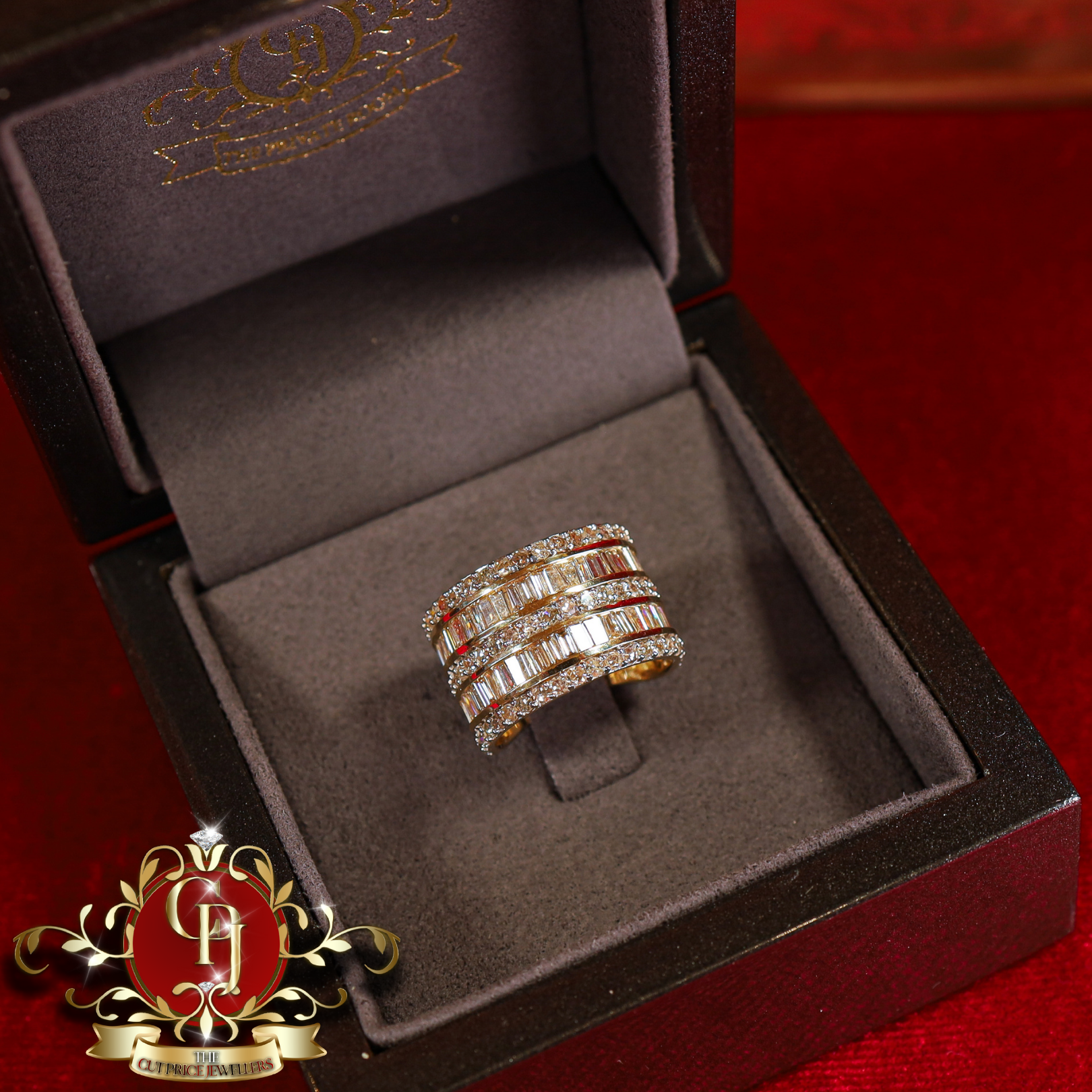 14ct White Gold Ring with 3ct Genuine Diamonds