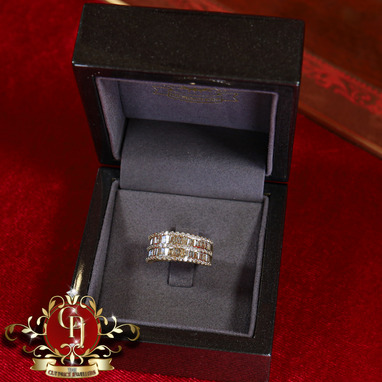 14ct Gold Ring with 2.65ct Genuine Diamonds