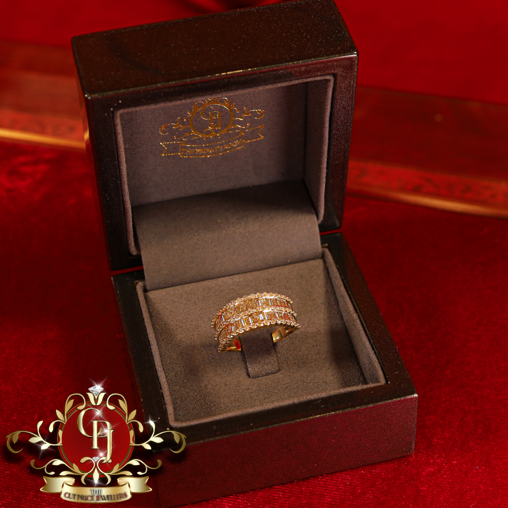 14ct Gold Ring with 2.65ct Genuine Diamonds