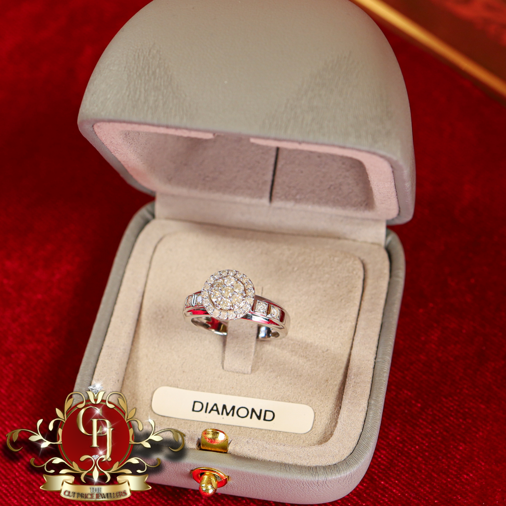 14ct Gold Ring with 1ct Genuine Diamonds