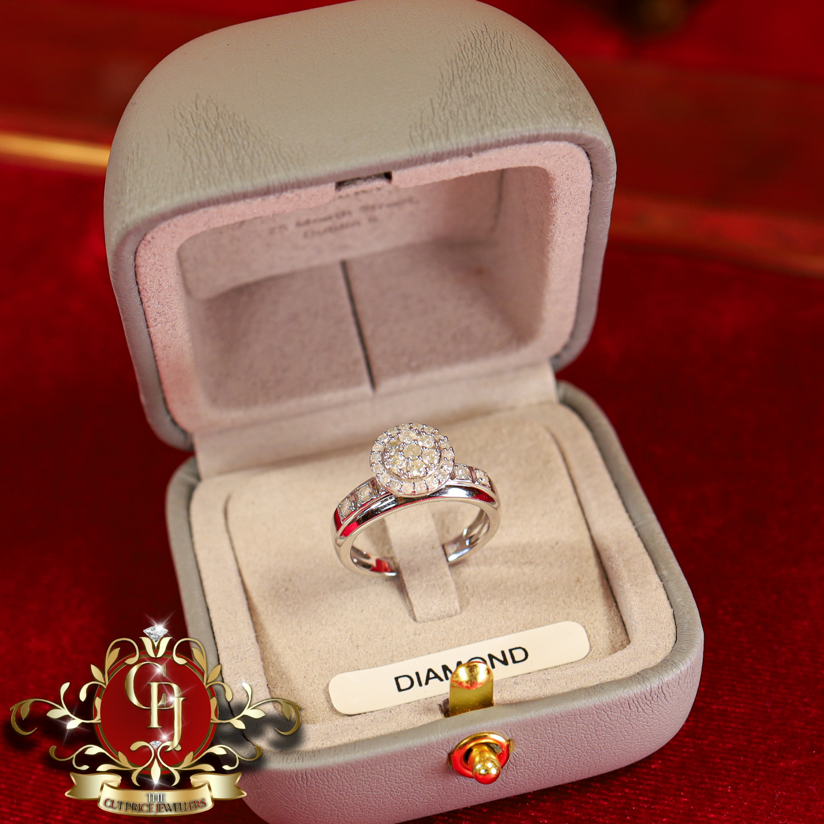 14ct Gold Ring with 1ct Genuine Diamonds