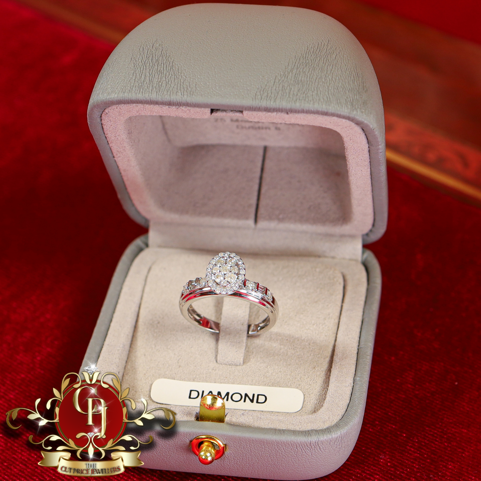 14ct Gold Ring with 1ct Genuine Diamonds