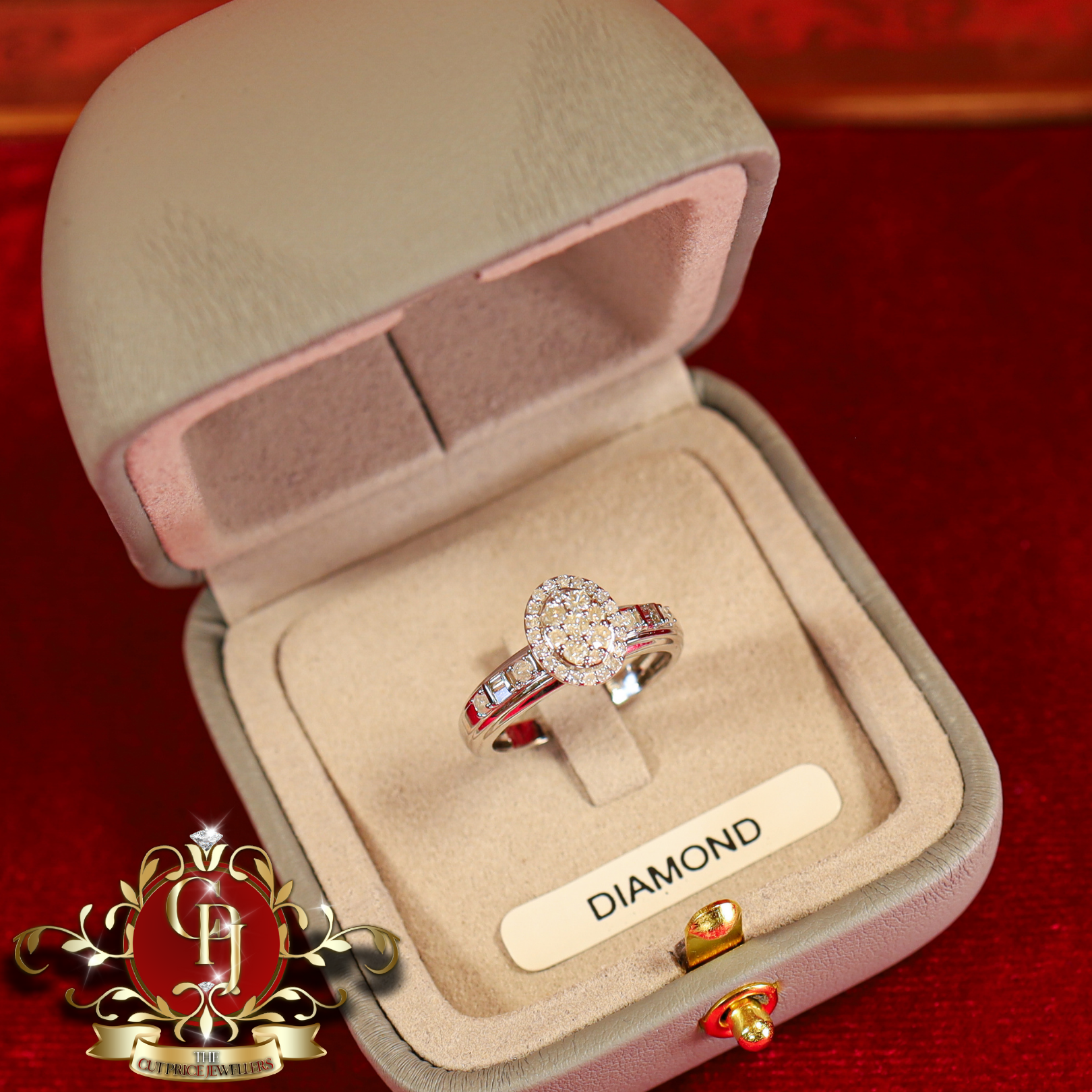 14ct Gold Ring with 1ct Genuine Diamonds
