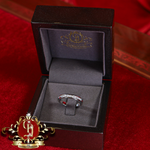 14ct White Gold Ring with 0.75ct Genuine Diamonds