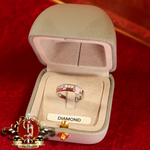 14ct White Gold Ring with Genuine Diamonds