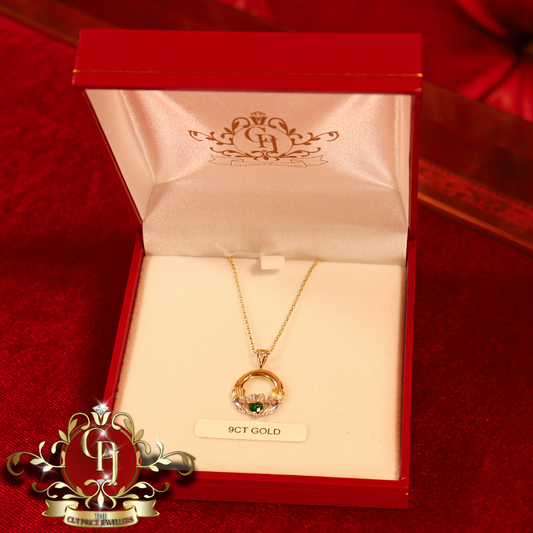 9ct Gold Claddagh with Chain | The Cut Price Jewellers