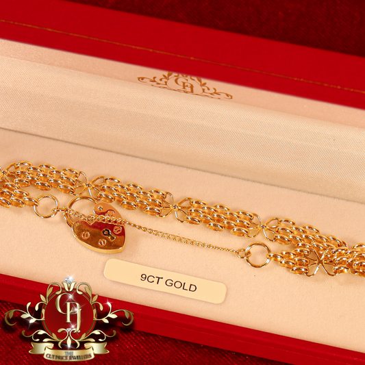 9ct Gold 3-Bar Bracelet | The Cut Price Jewellers