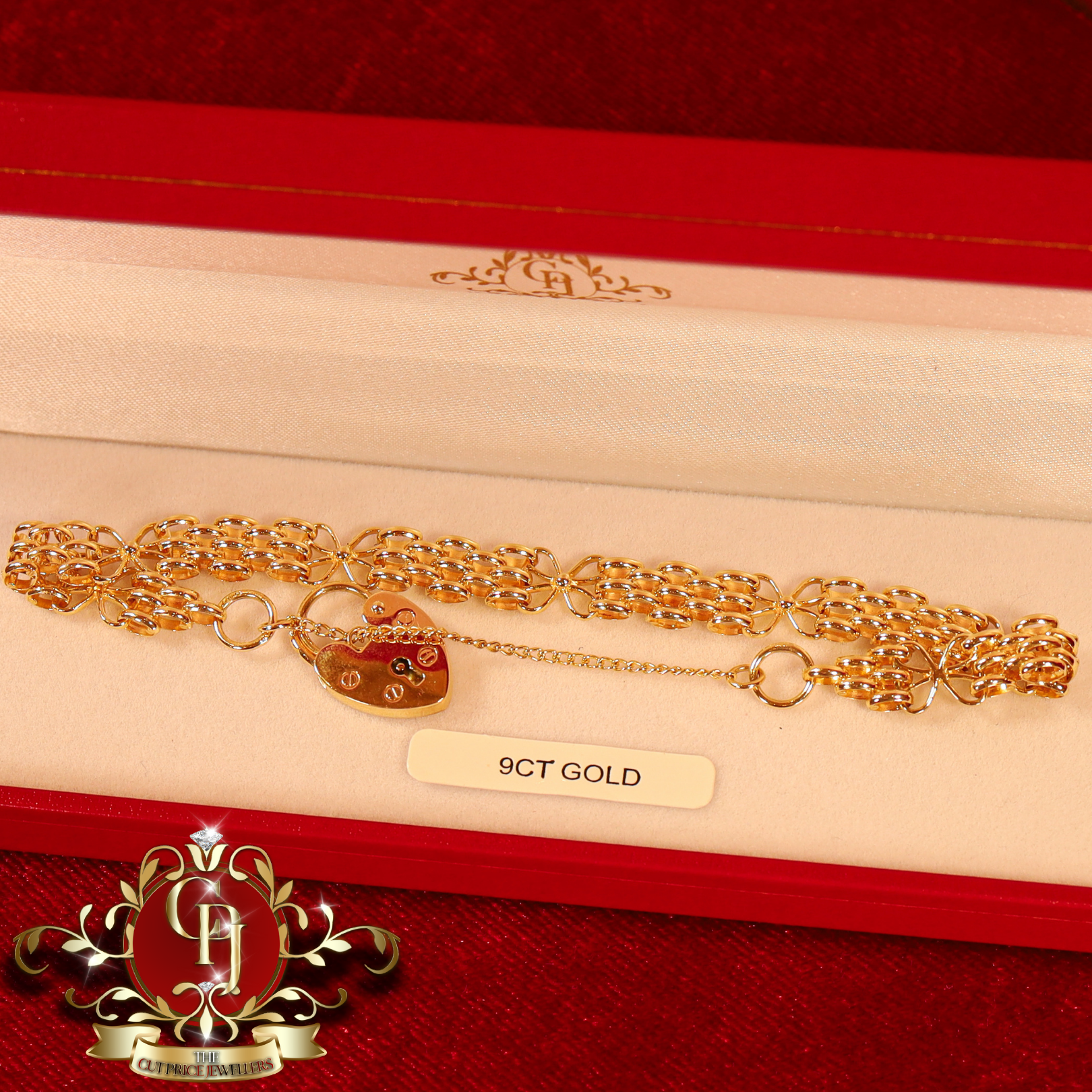 9ct Gold 3-Bar Bracelet
