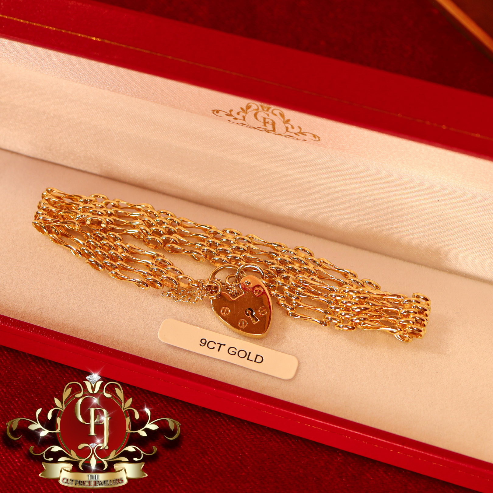 9ct Gold 4-Bar Bracelet