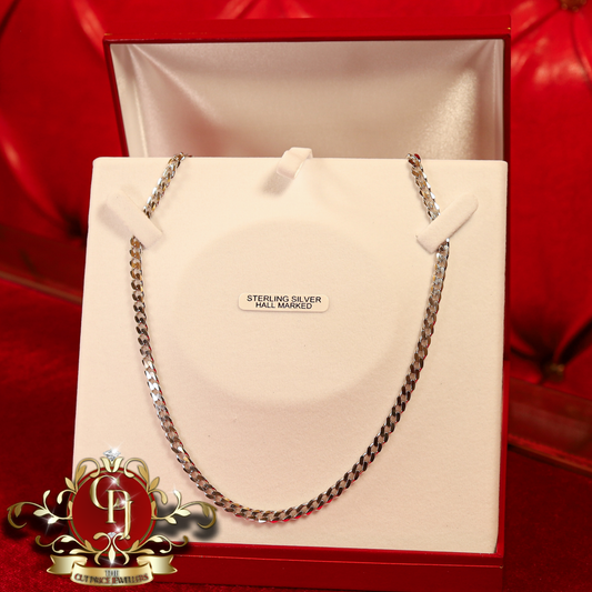 Sterling Silver Flat Curb Chain | The Cut Price Jewellers