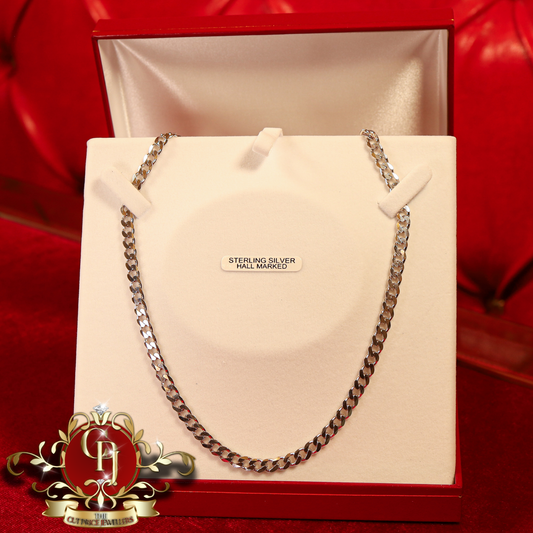 Sterling Silver Flat Curb Chain | The Cut Price Jewellers