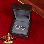 14ct White Gold Hoops with 0.6ct Genuine Diamonds