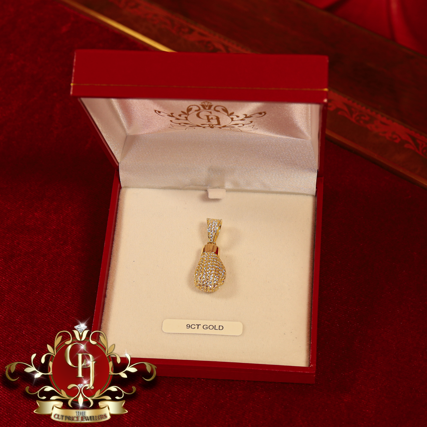 9ct Gold CZ Boxing Glove