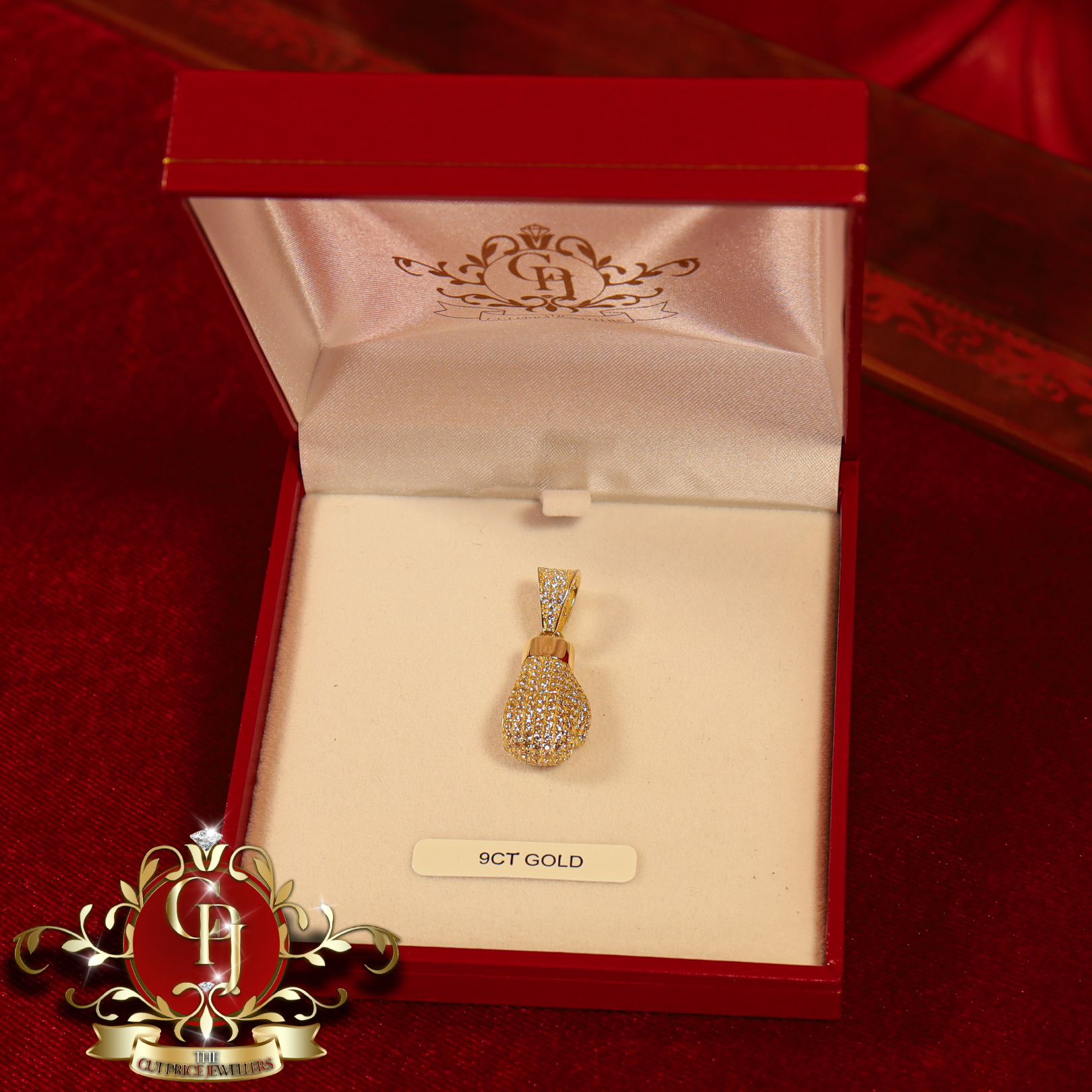 9ct Gold CZ Boxing Glove
