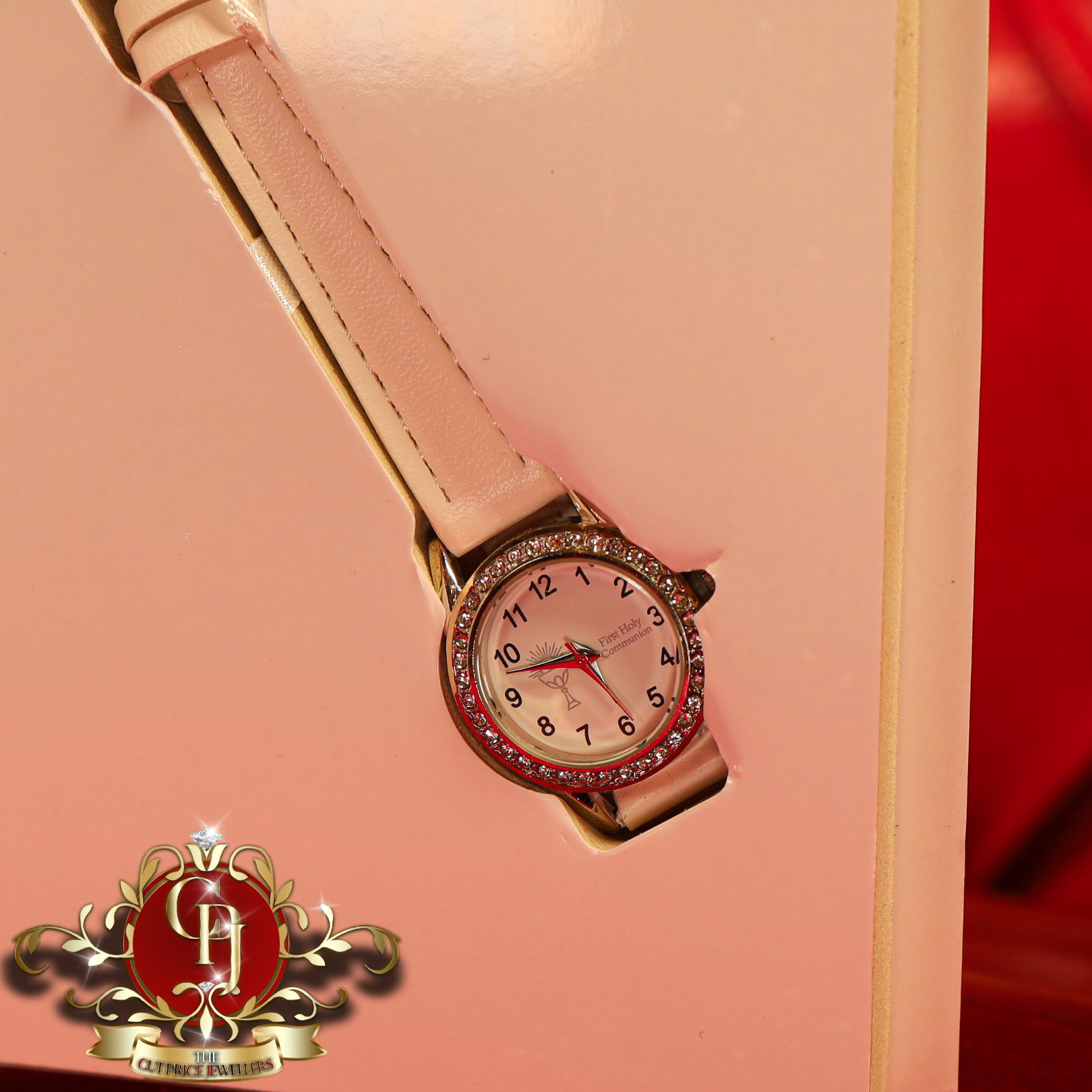 Girls Communion Watch with Cubic Zirconia
