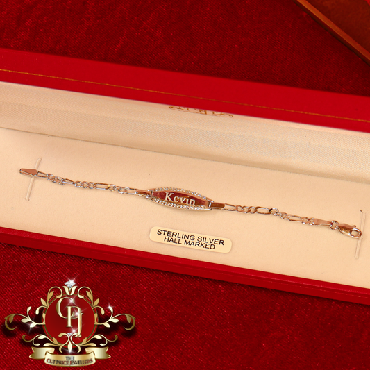 Sterling Silver ID Bracelet with Cubic Zirconia | The Cut Price Jewellers