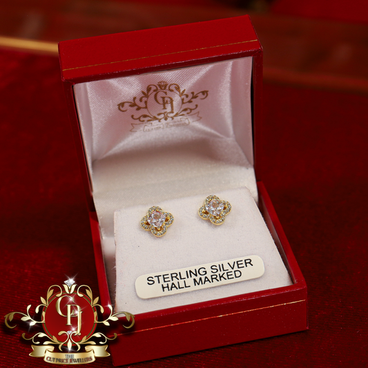 Gold-Plated Stud Earrings | The Cut Price Jewellers