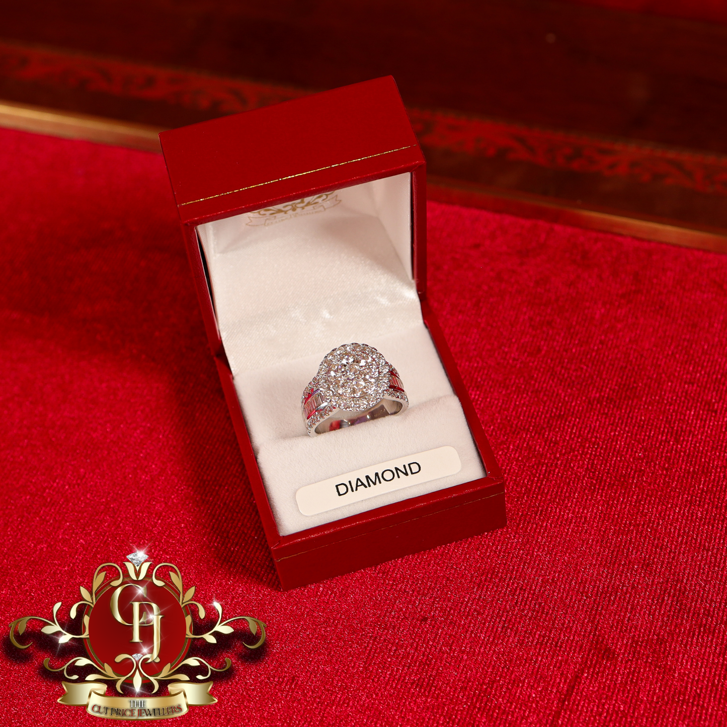 9ct White Gold Ring with 2ct Genuine Diamonds | The Cut Price Jewellers