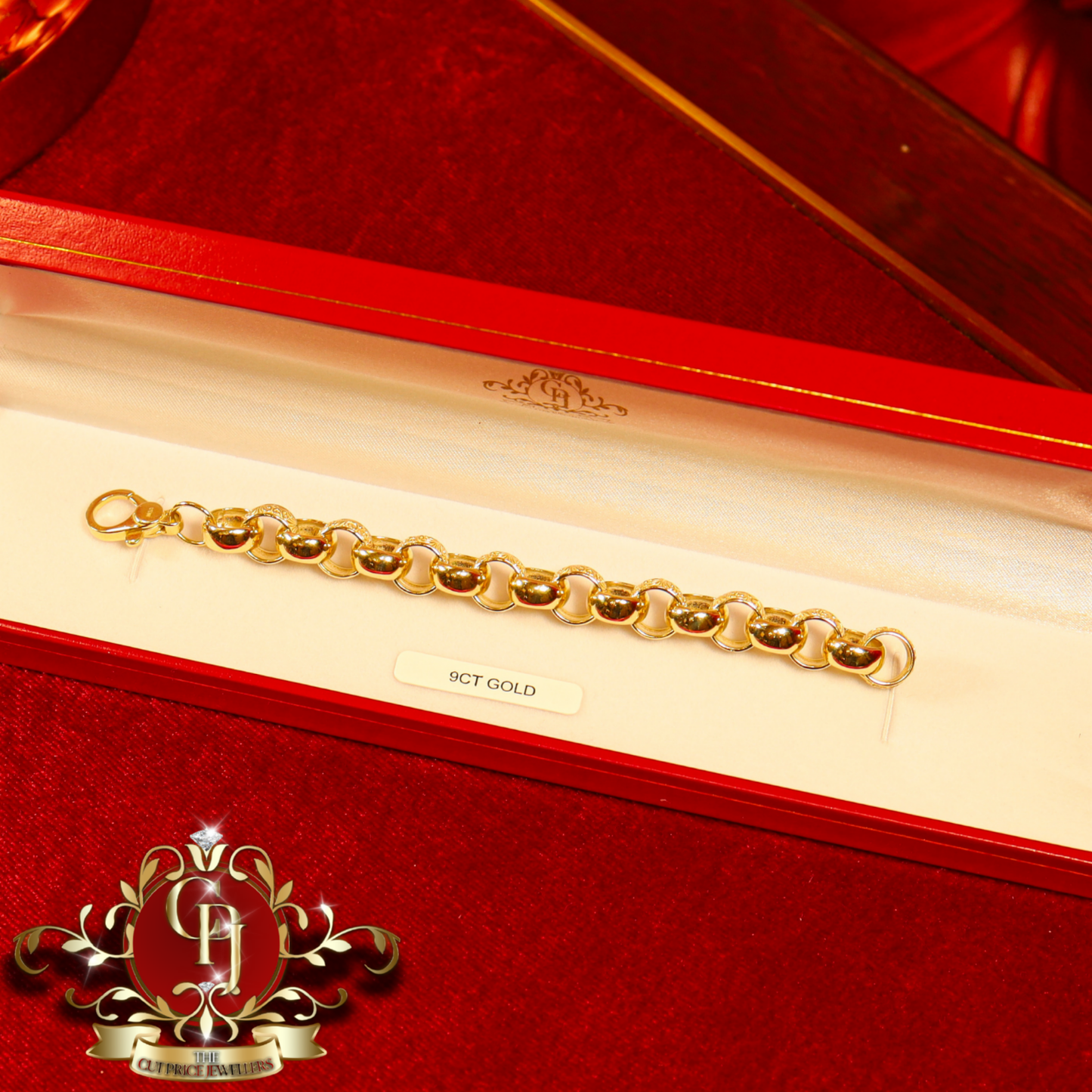 9ct Gold "Abel" Belcher Bracelet | The Cut Price Jewellers
