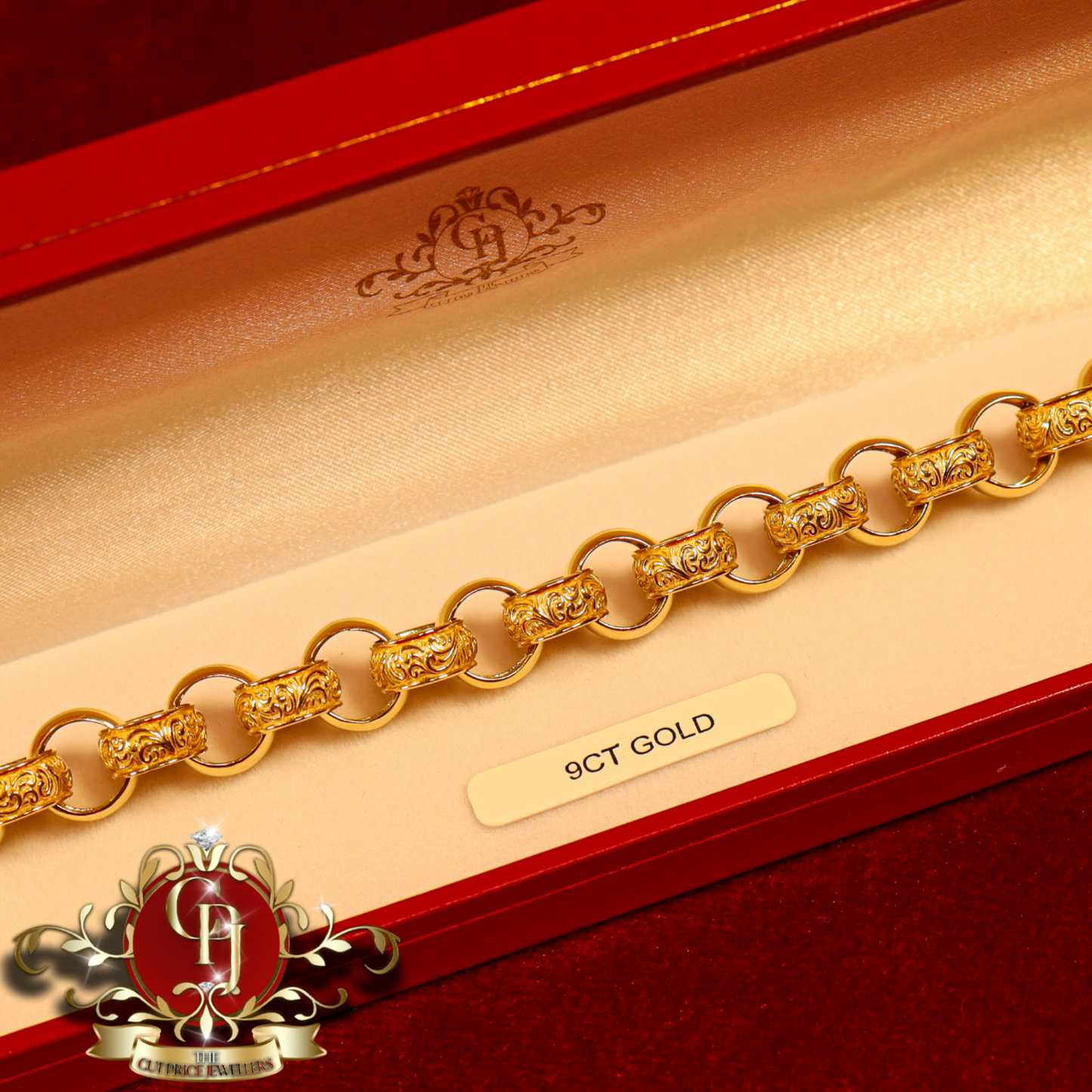 9ct Gold "Senna" Belcher Bracelet | The Cut Price Jewellers