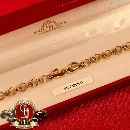 9ct Gold Boxing Glove Belcher Bracelet | The Cut Price Jewellers