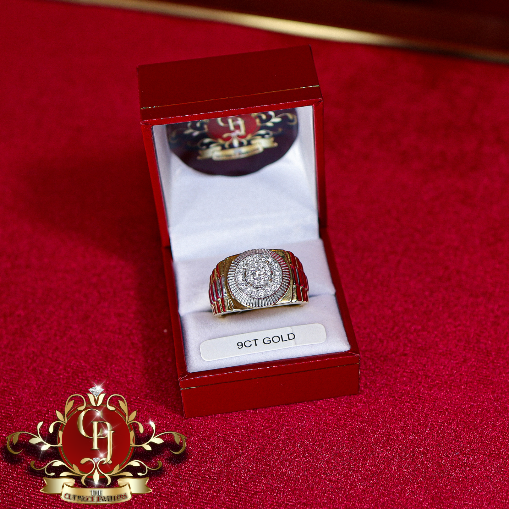9ct Gold Ring with Cubic Zirconia