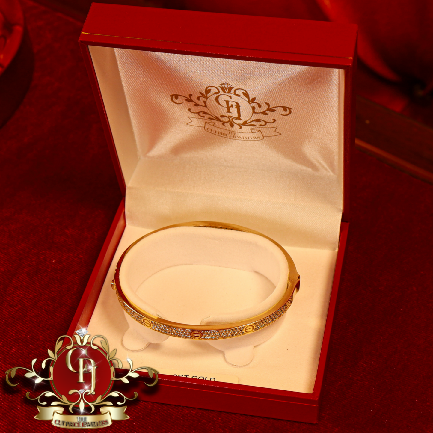 9ct Gold Screw Bangle | The Cut Price Jewellers