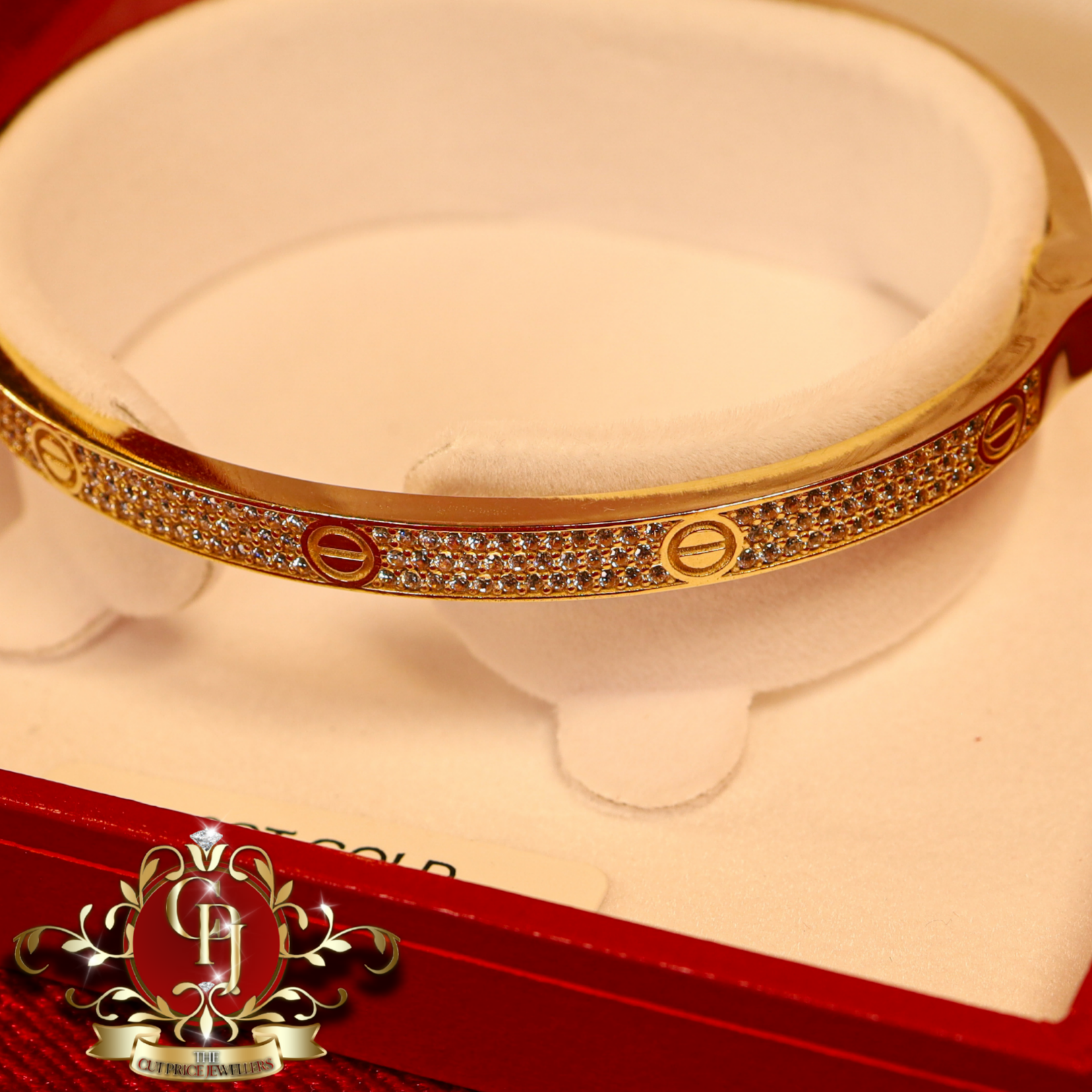 9ct Gold Screw Bangle