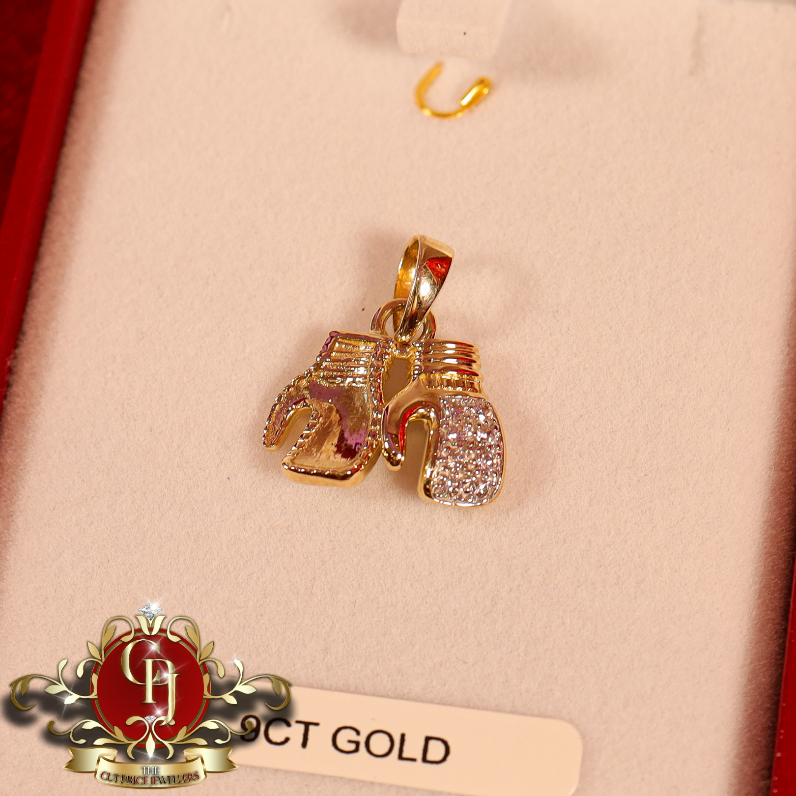 9ct Gold Double Boxing Glove