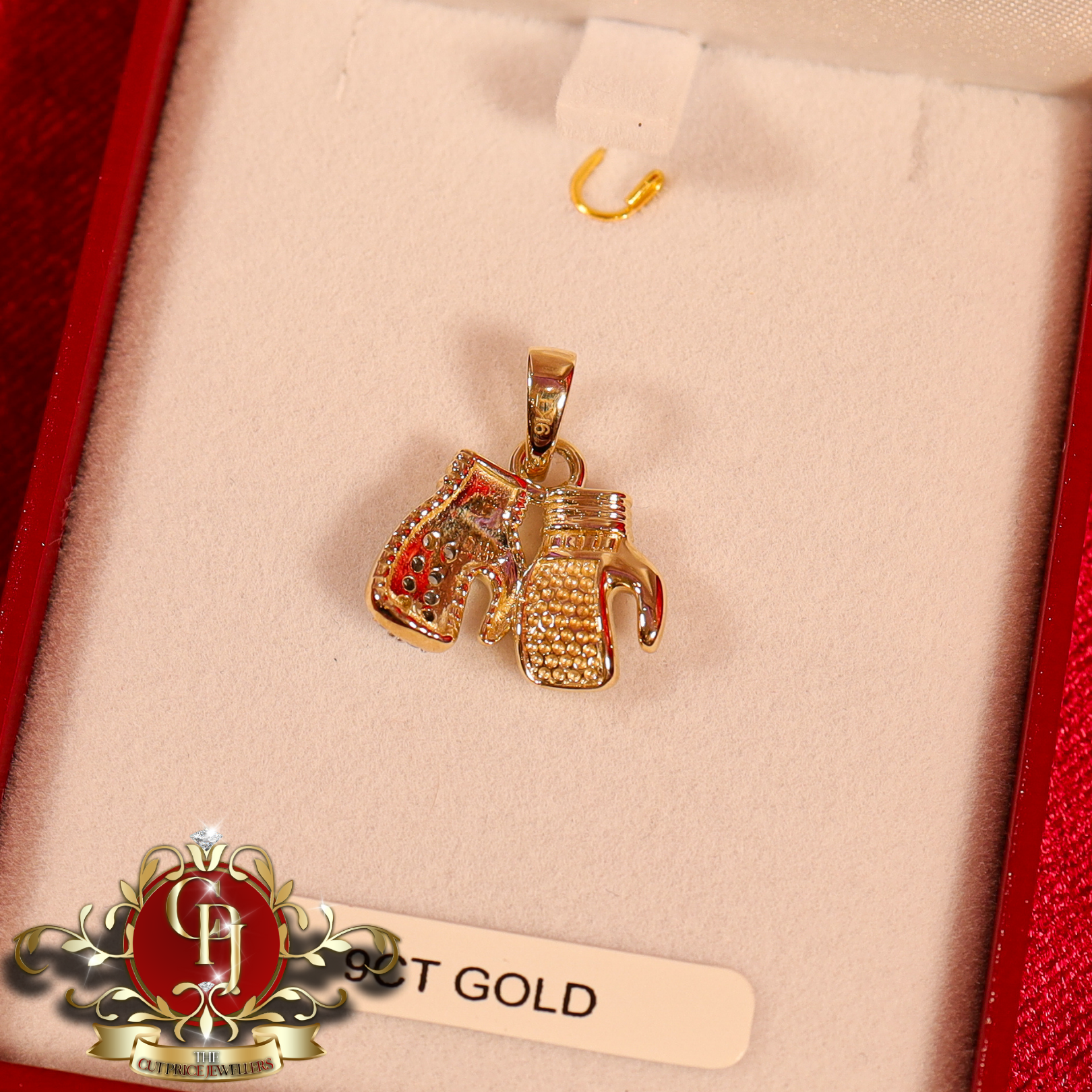 9ct Gold Double Boxing Glove