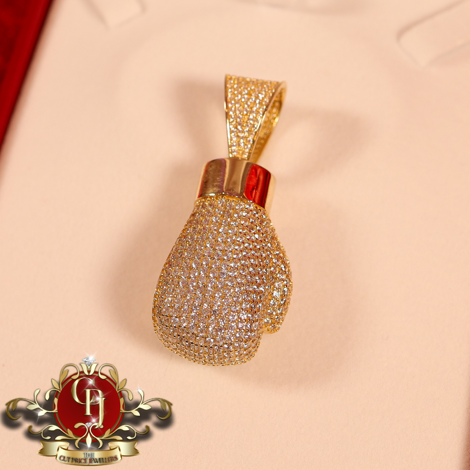 9ct Gold CZ Boxing Glove
