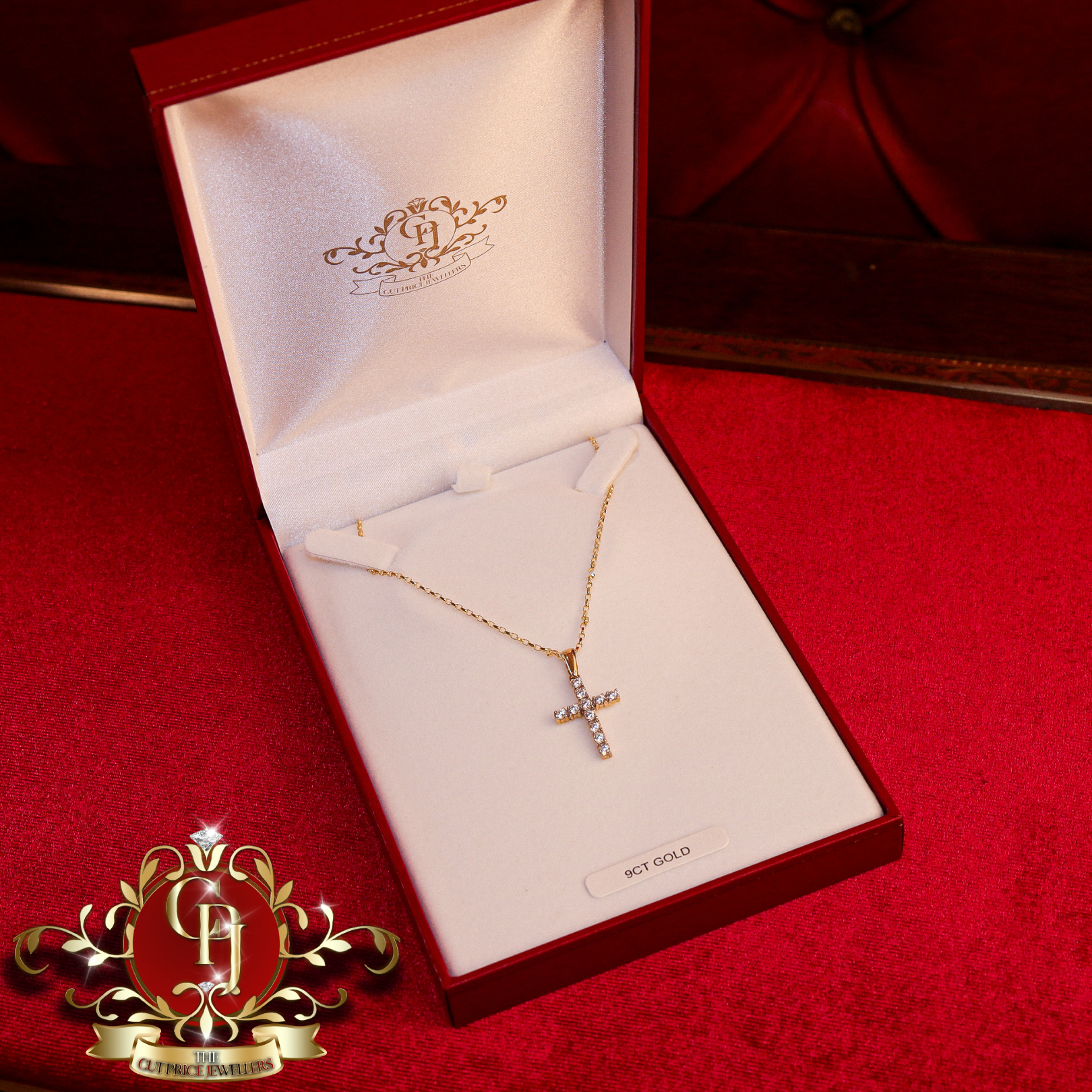 9ct "Charleen" Cross with Cubic Zirconia