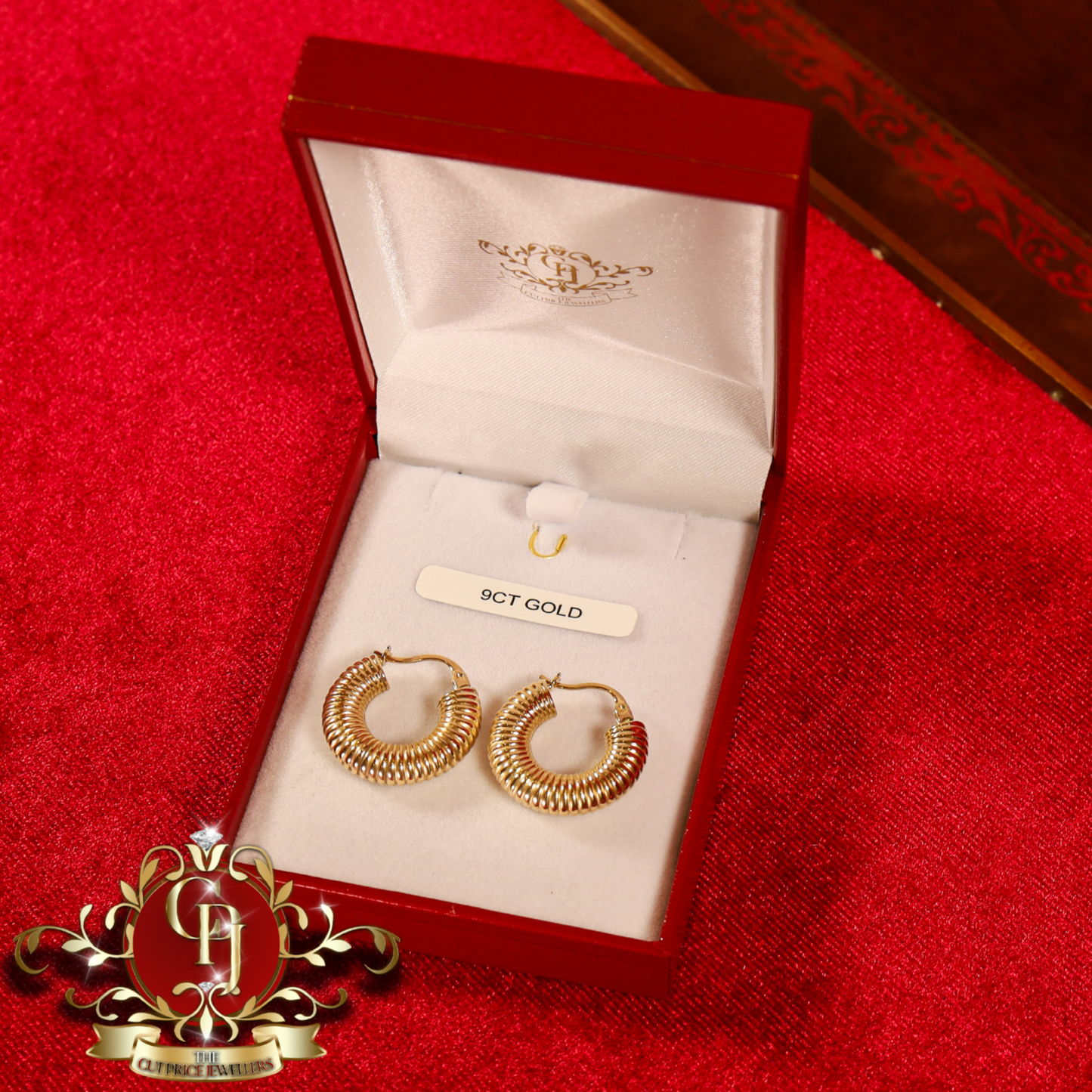9ct Gold "Circe" Hoops | The Cut Price Jewellers