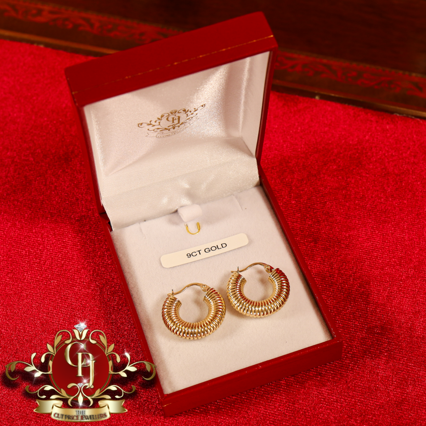 9ct Gold "Circe" Hoops | The Cut Price Jewellers