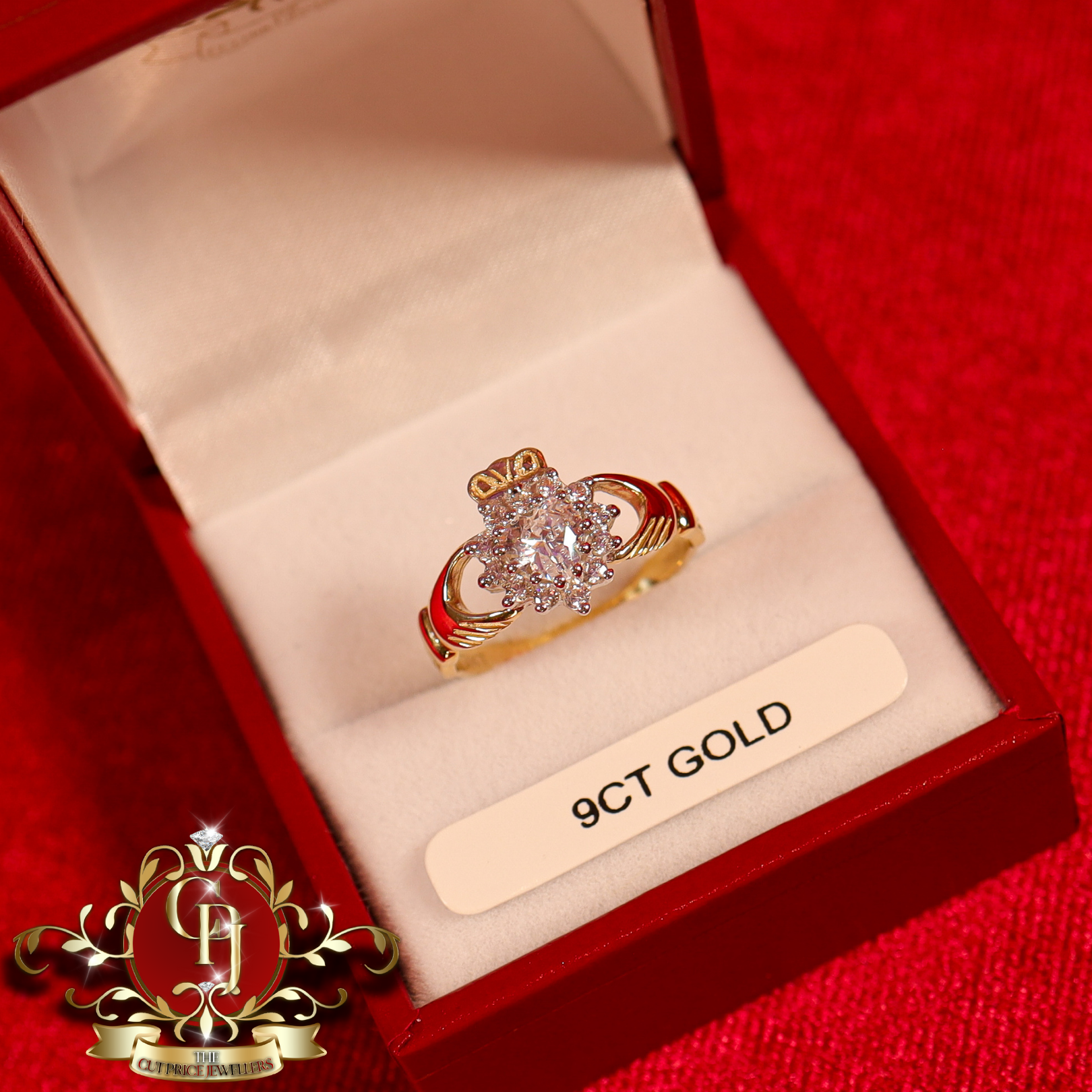 9ct Claddagh Ring (3 colours available)